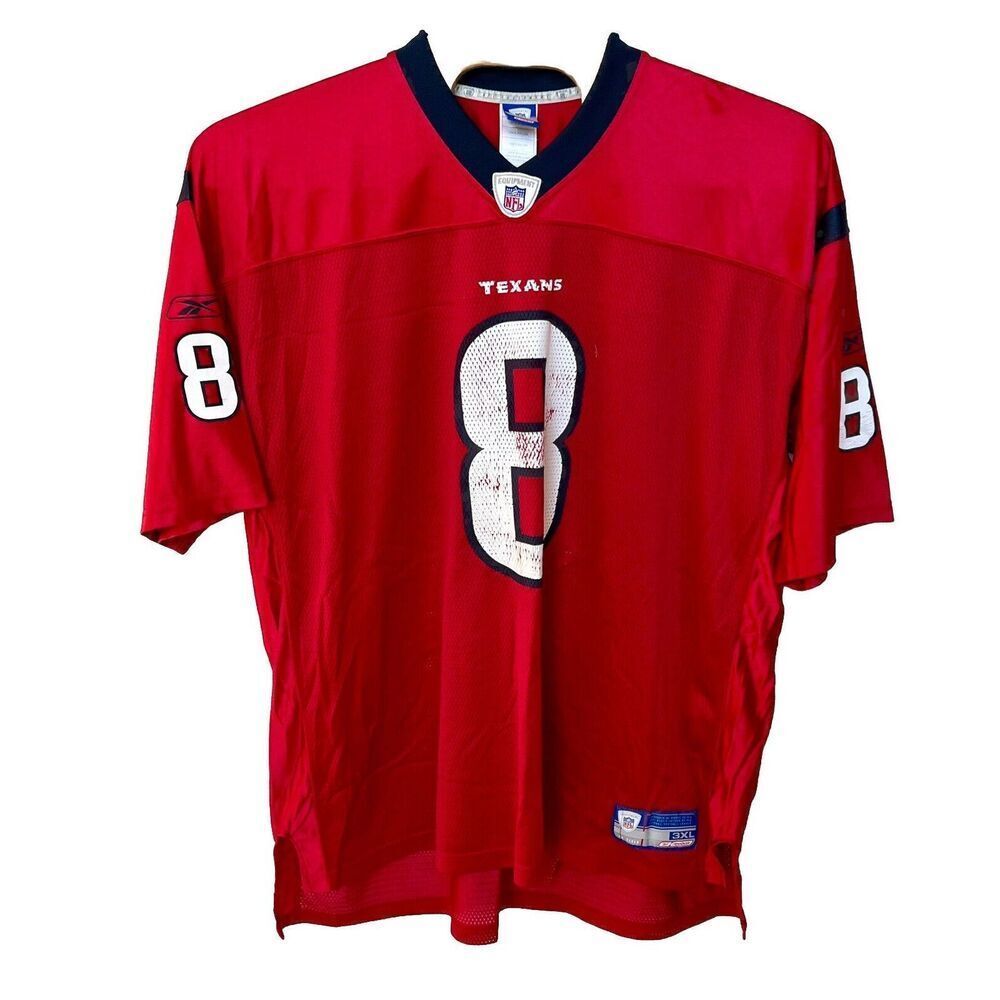Vintage Reebok On Field‎ Houston Texans David Carr #8 Jersey Mens 3XL